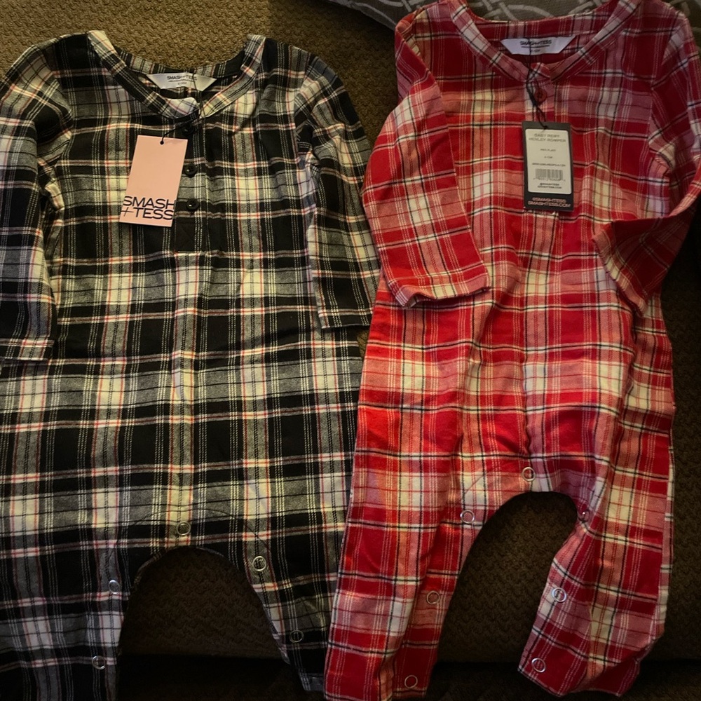 Smash and Tess baby rompers